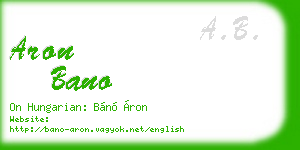 aron bano business card